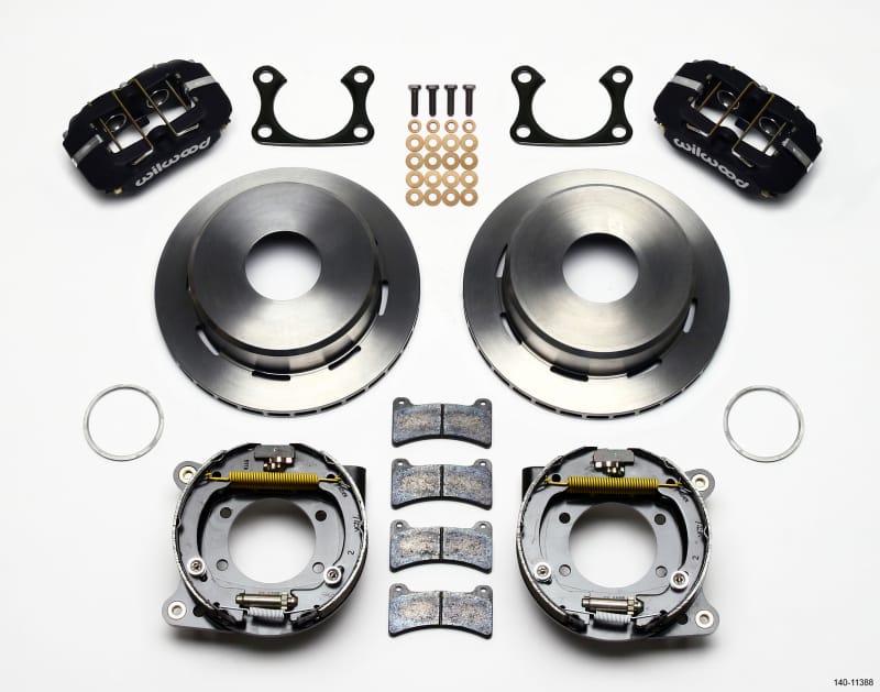 Wilwood — KIT,REAR,DISC/DRUM,BIG FORD,2.36 OFFSET CURRIE,1PC 11.00,BLACK POWDER COAT