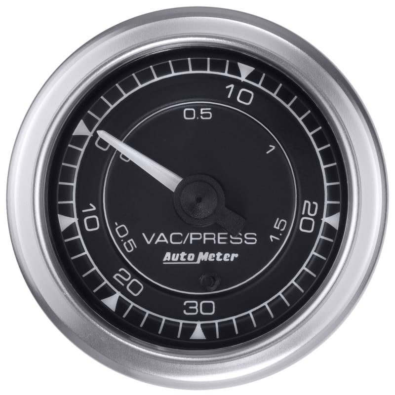AutoMeter — GAUGE, VAC/BOOST, 2 1/16", 30INHG-30PSI, DIGITAL STEPPER MOTOR, CHRONO