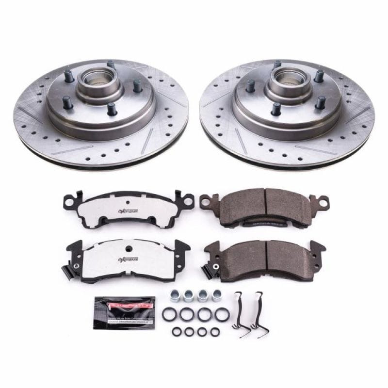 PowerStop — Z26 Street Performance Ceramic Brake Pad and Drilled & Slotted Rotor Kit