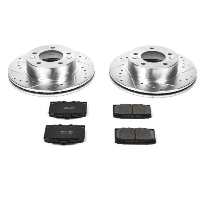 PowerStop — Z23 Daily Driver Carbon-Fiber Ceramic Brake Pad and Drilled & Slotted Rotor Kit