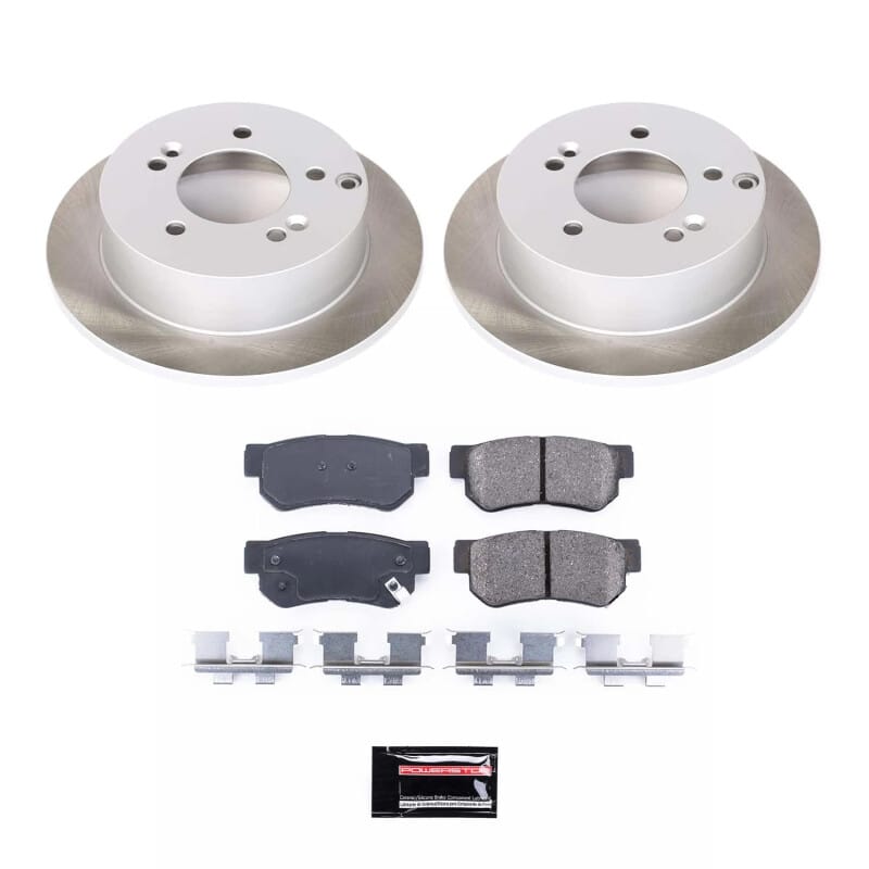 PowerStop — Semi-Coated Rotor and Low-Dust Ceramic Brake Pad Kit