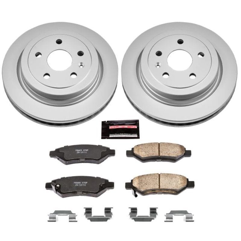 PowerStop — Genuine Geomet Coated Rotor and Low-Dust Ceramic Brake Pad Kit