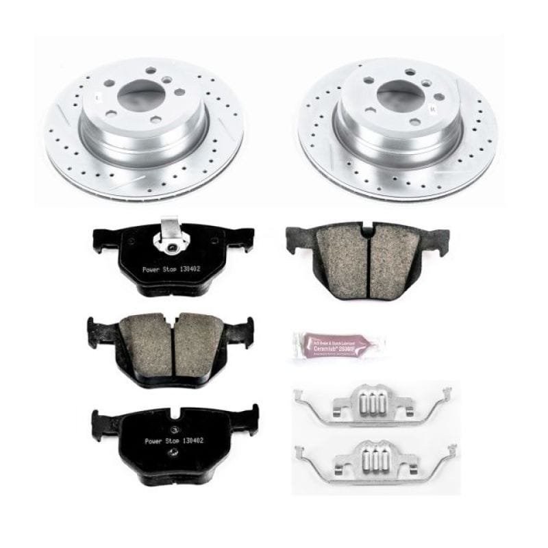 PowerStop — Z23 Daily Driver Carbon-Fiber Ceramic Brake Pad and Drilled & Slotted Rotor Kit