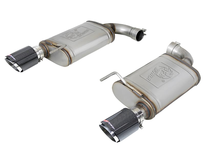 aFe — Mach Force Xp Stainless Steel Axle Back Exhaust System w/ Carbon Tips