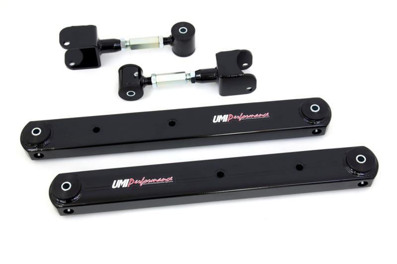 UMI Performance — 402125 - 1968-1972 GM A-Body Rear Control Arm Kit, Boxed Lowers, Adj Uppers
