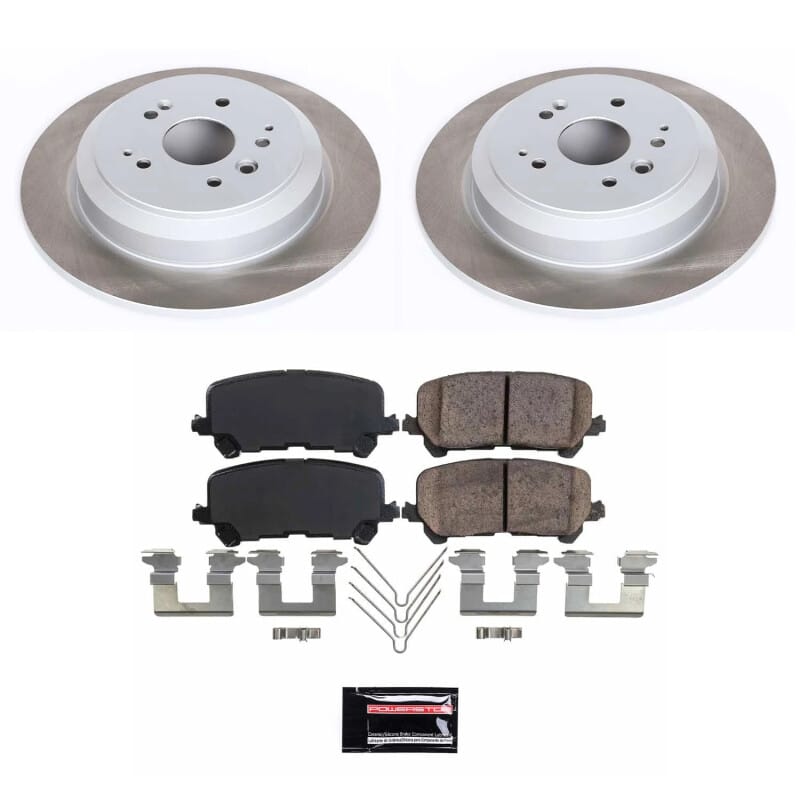 PowerStop — Semi-Coated Rotor and Low-Dust Ceramic Brake Pad Kit
