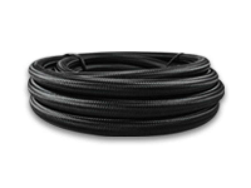 Vibrant — 2ft Roll of Black Nylon Braided Flex Hose; AN Size: -6; Hose ID: 0.34";
Braided Flex Hose, Nylon, Black, Size: -6AN, Hose ID: 0.34", 2ft Roll
Nylon Braided Flex Hose