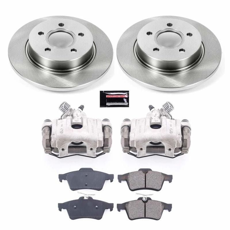 PowerStop — OE Stock Replacement Low-Dust Ceramic Brake Pad, Rotor and Caliper Kit
