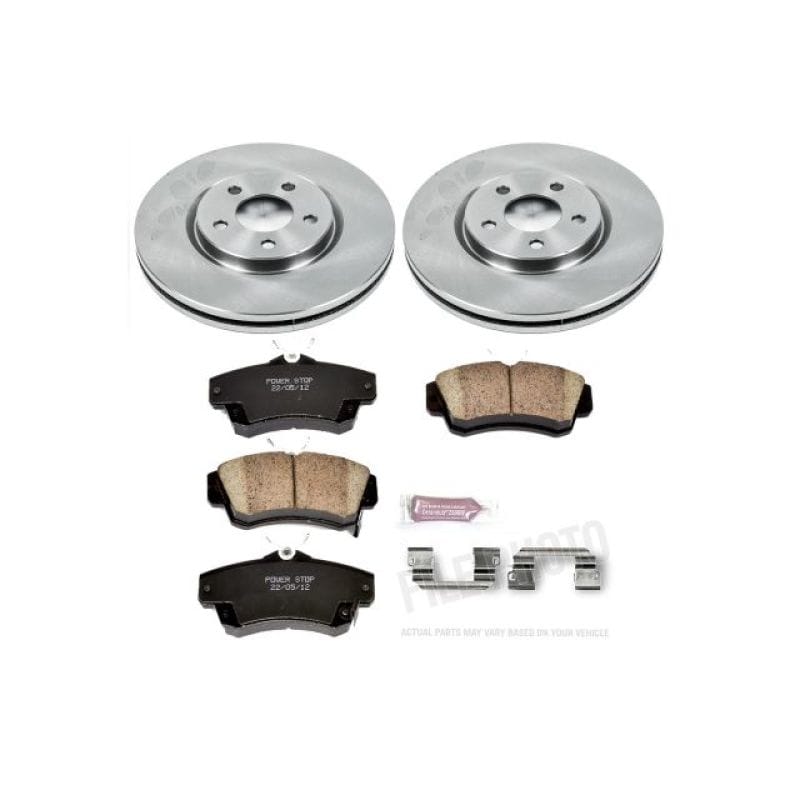 PowerStop — OE Stock Replacement Low-Dust Ceramic Brake Pad and Rotor Kit