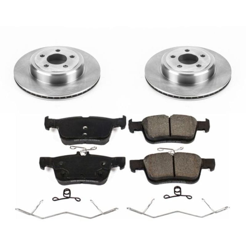 PowerStop — OE Stock Replacement Low-Dust Ceramic Brake Pad and Rotor Kit
