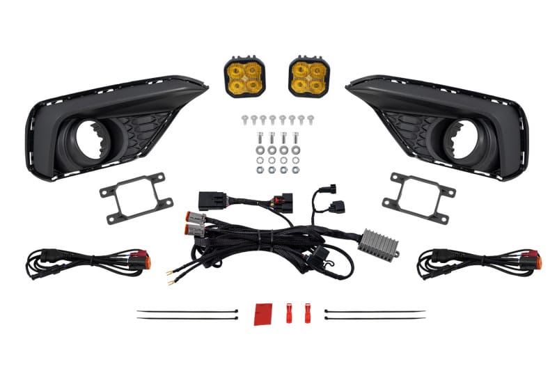 Diode Dynamics — Diode Dynamics 2028 Ford Mustang EcoBoost SS3 Add-On Fog Lamp Kit Yellow Pro