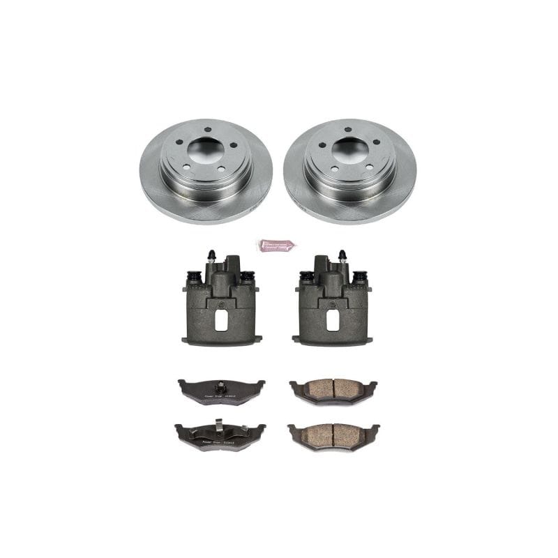 PowerStop — OE Stock Replacement Low-Dust Ceramic Brake Pad, Rotor and Caliper Kit