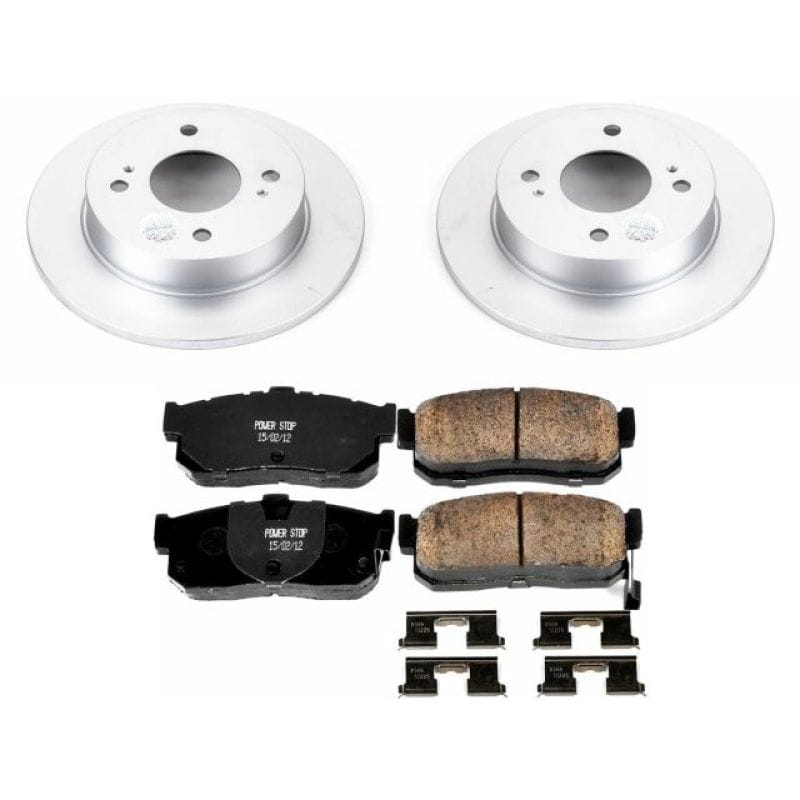 PowerStop — Genuine Geomet Coated Rotor and Low-Dust Ceramic Brake Pad Kit
