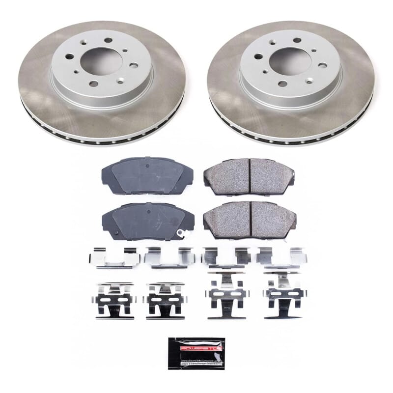 PowerStop — Semi-Coated Rotor and Low-Dust Ceramic Brake Pad Kit