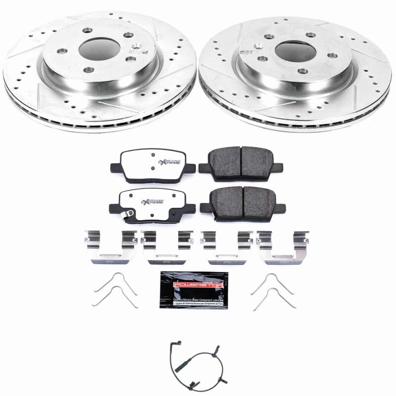 PowerStop — Z26 Street Performance Ceramic Brake Pad and Drilled & Slotted Rotor Kit