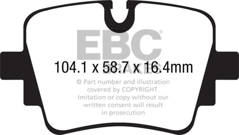 EBC — EBC 13+ Jaguar F-Type (Cast Iron Rotors Only) 3.0 Supercharged (340) Redstuff Rear Brake Pads
Disc Brake Pad
