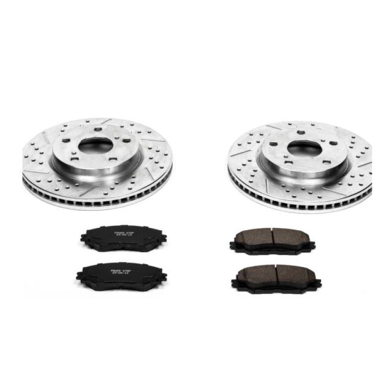 PowerStop — Z23 Daily Driver Carbon-Fiber Ceramic Brake Pad and Drilled & Slotted Rotor Kit