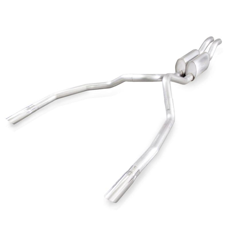 Stainless Works — Stainless Works Catback Dual Turbo Mufflers Under/Bumper Performance Connect