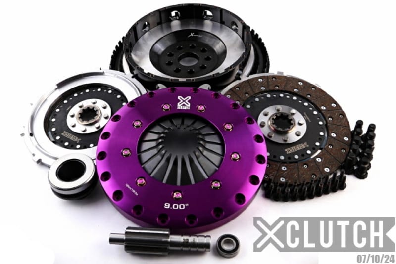 XCLUTCH — Clutch Kit Inc Chromoly Flywheel; 9" Twin Solid Organic Clutch Discs