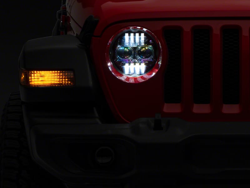 Raxiom — Raxiom 18-23 Jeep Wrangler JL Axial Series 9-In Angel Eye LED Headlights- Blk Housing (Clear Lens)
Headlights
