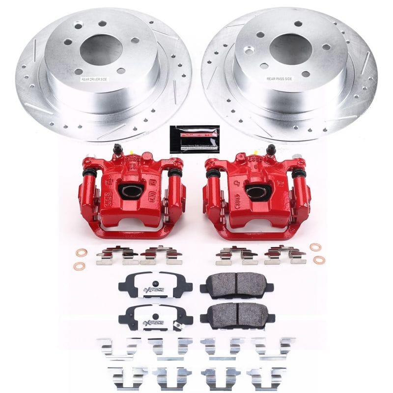 PowerStop — Z26 Street Performance Ceramic Brake Pad, Drilled Slotted Rotor, and Caliper Kit