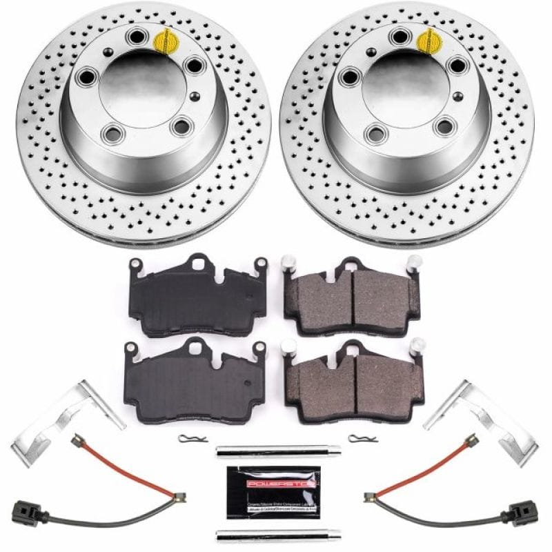PowerStop — Genuine Geomet Coated Rotor and Carbon-Fiber Ceramic Brake Pad Kit