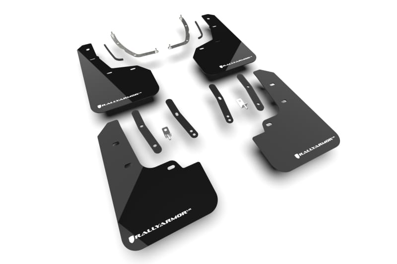 Rally Armor — Black Mud Flap/White Logo