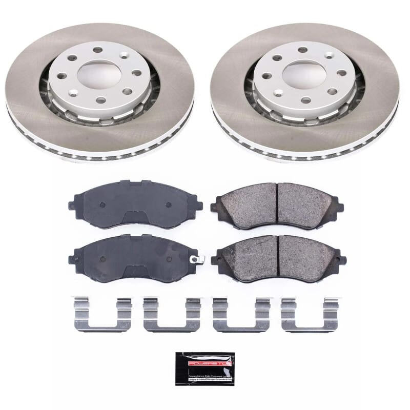 PowerStop — Semi-Coated Rotor and Low-Dust Ceramic Brake Pad Kit