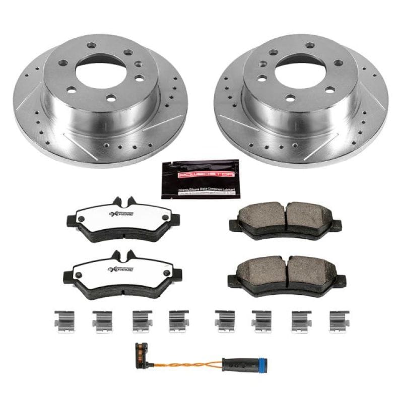 PowerStop — Z36 Truck and SUV Carbon-Fiber Ceramic Brake Pad and Drilled & Slotted Rotor Kit
