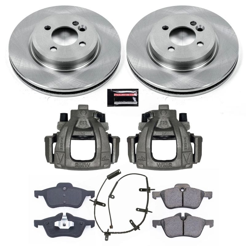PowerStop — OE Stock Replacement Low-Dust Ceramic Brake Pad, Rotor and Caliper Kit