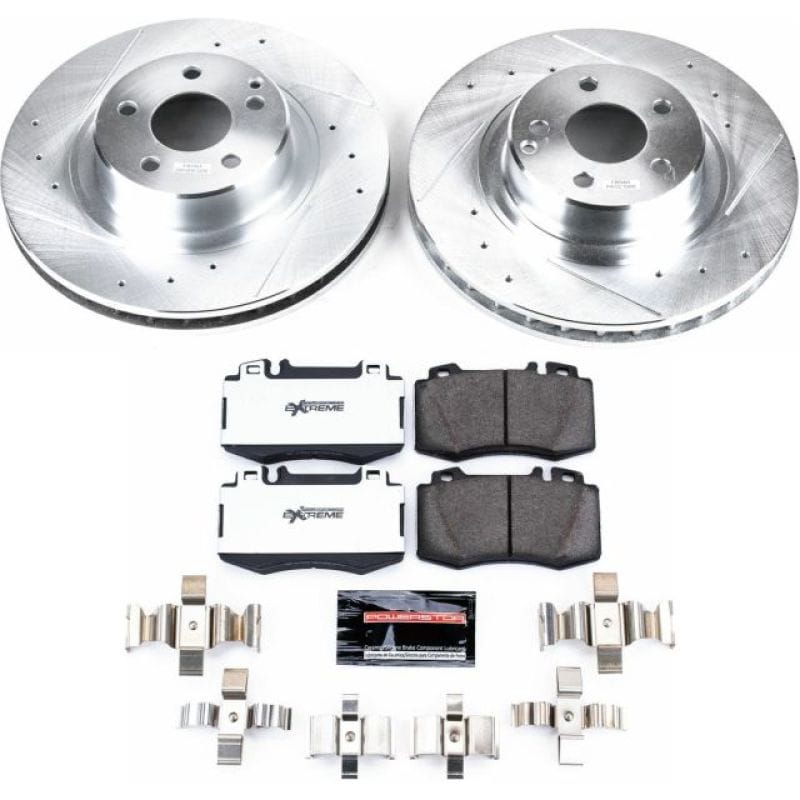 PowerStop — Z26 Street Performance Ceramic Brake Pad and Drilled & Slotted Rotor Kit