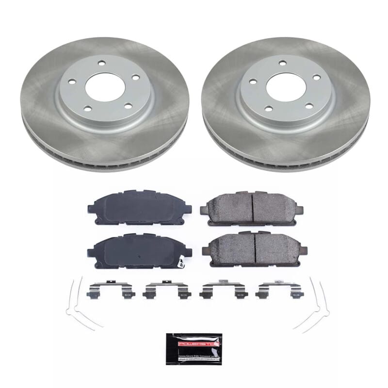 PowerStop — Semi-Coated Rotor and Low-Dust Ceramic Brake Pad Kit