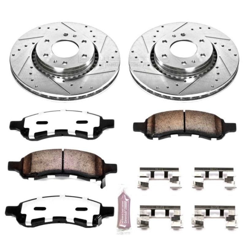 PowerStop — Z36 Truck and SUV Carbon-Fiber Ceramic Brake Pad and Drilled & Slotted Rotor Kit