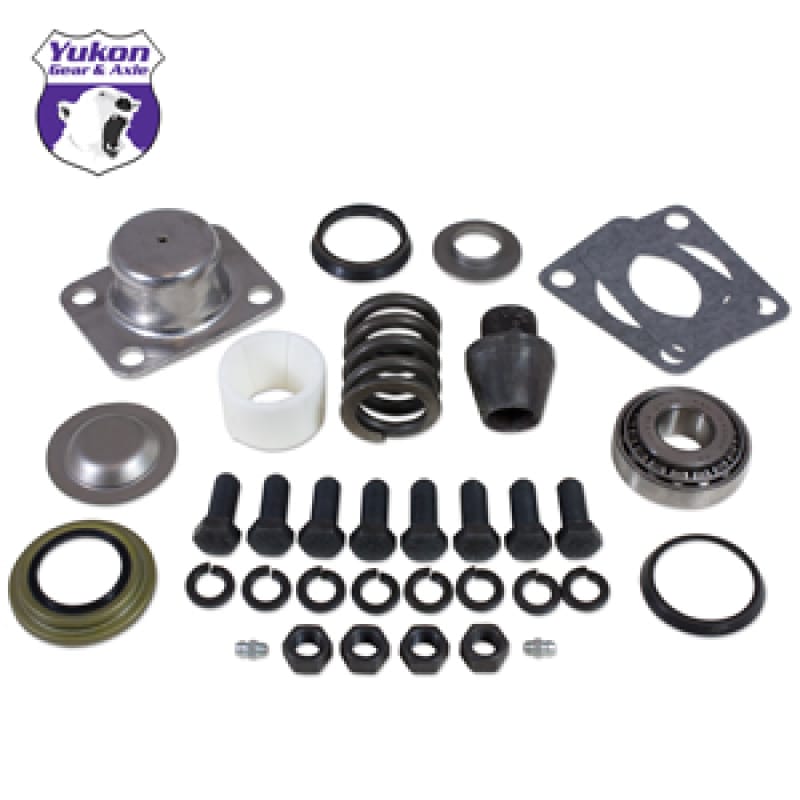 Yukon Gear & Axle — king-pin kit for Dana 60(1) side (pin, bushing, seals, bearings, spring, cap).
king-pin kit for Dana 60(1) side (pin; bushing; seals; bearings; spring; cap).
