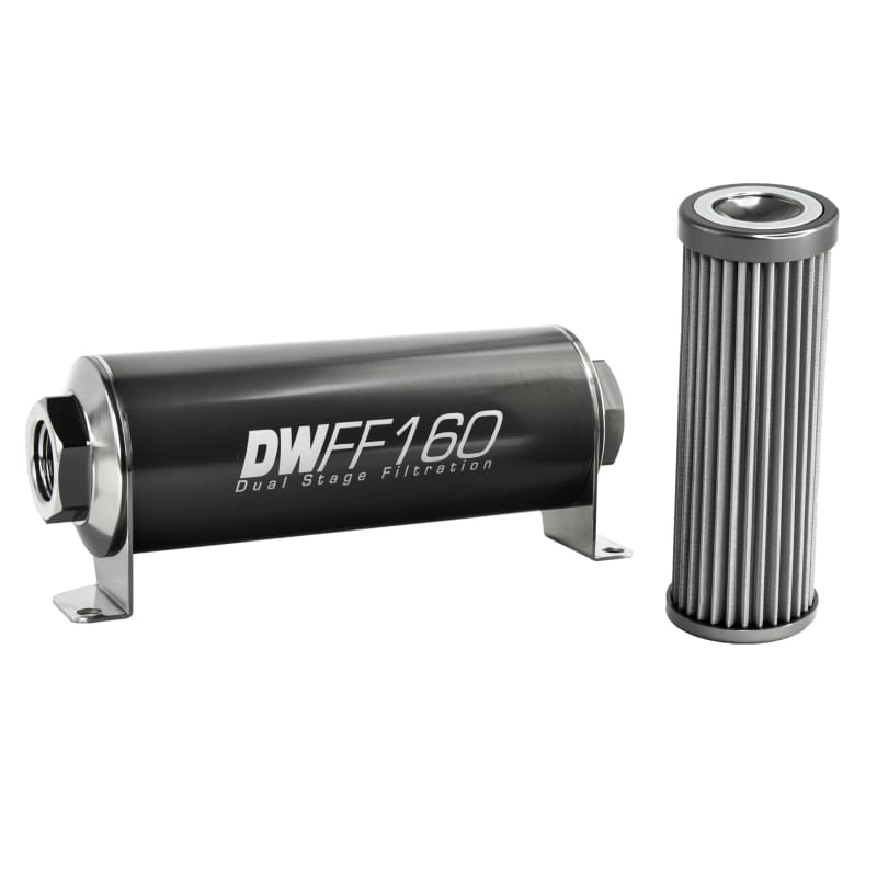 DeatschWerks — 10AN Female, 40 micron, 160mm In-line fuel filter kit
in-line fuel filter and housing kit