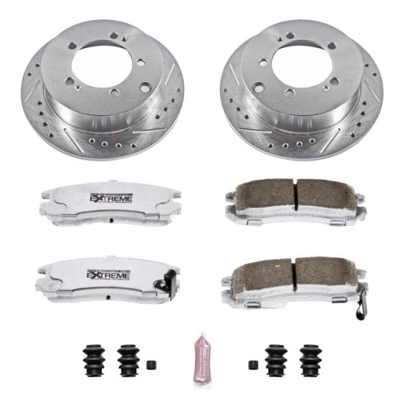 PowerStop — Z26 Street Performance Ceramic Brake Pad and Drilled & Slotted Rotor Kit