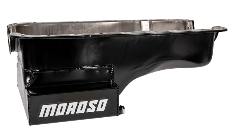 Moroso — Moroso Ford 351W (w/Front Sump) Kicked Out Wet Sump 7qt 8in Steel Oil Pan
