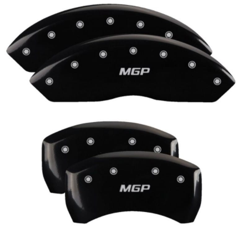 MGP — Set of 4 caliper covers, Engraved Front and Rear: MGP, Black powder coat finish,