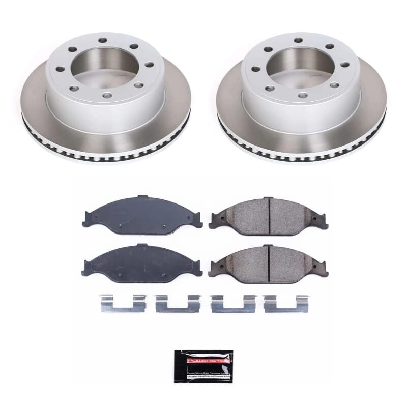 PowerStop — Semi-Coated Rotor and Low-Dust Ceramic Brake Pad Kit