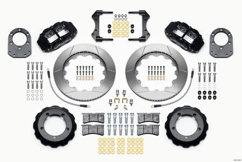 Wilwood — KIT,FRONT,FORD BRONCO,66-75,DANA 30/44 DRUM SPINDLE,FNSL4R,14.00,W/LINES