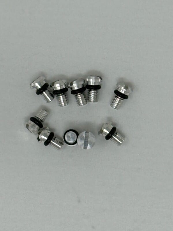 KYB Powersports — KYB 90-23 Kaw / Hon / Suz / Yam Front Fork Bleed Bolt w/ O-Ring - Aluminum - 10 Pk