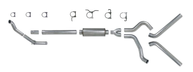 Diamond Eye Performance — Diamond Eye KIT 4in Turbo Back DUAL AL: 94-97 FORD 7.3L F250/F350 PWRSTROKE NFS W/ CARB EQUIV STDS
KIT; 4in.; TBDL; AL: