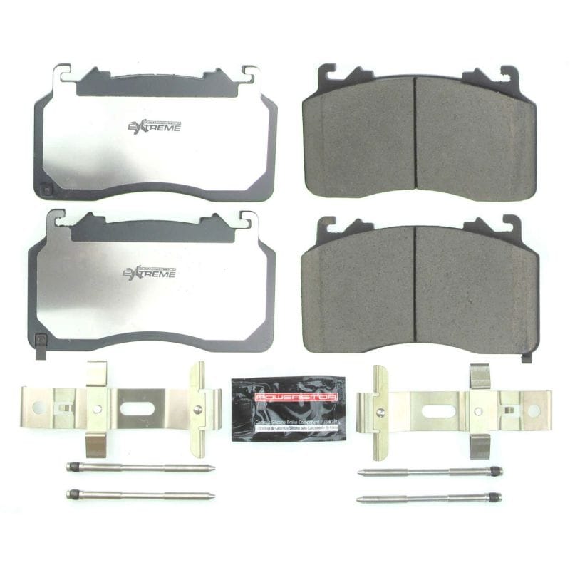 PowerStop — PowerStop - Z26 Performance Carbon-Fiber Ceramic Brake Pads with Hardware Kit