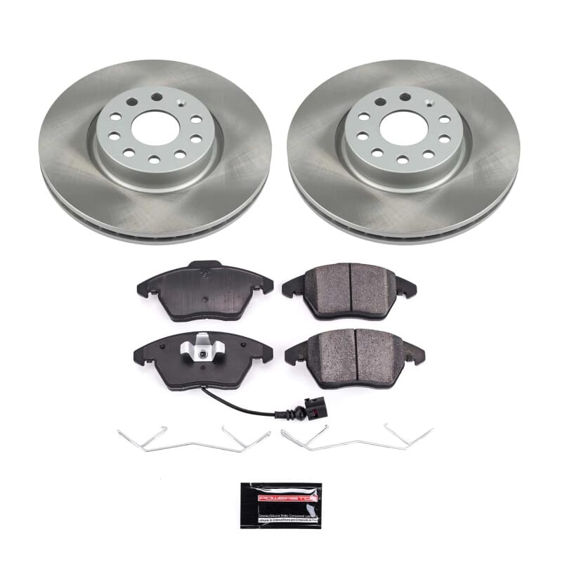 PowerStop — Semi-Coated Rotor and Low-Dust Ceramic Brake Pad Kit