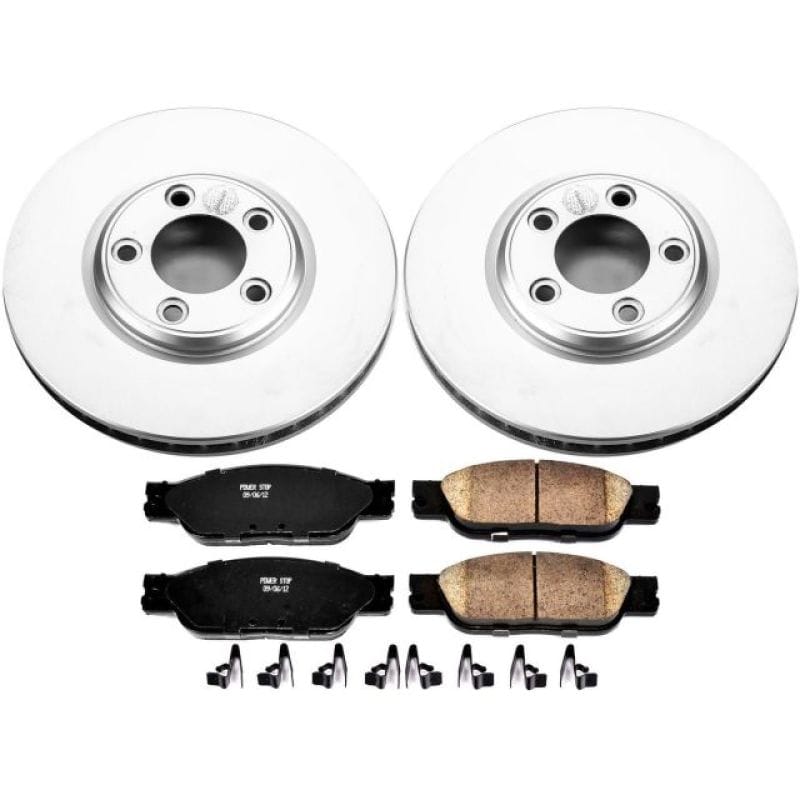 PowerStop — Genuine Geomet Coated Rotor and Low-Dust Ceramic Brake Pad Kit