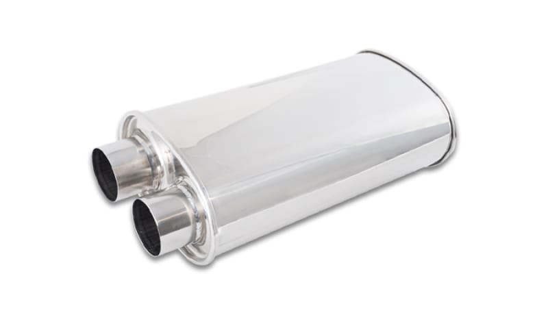 Vibrant — STREETPOWER Oval Muffler, 2.50" inlet/outlet (Same side)
STREETPOWER Oval Muffler