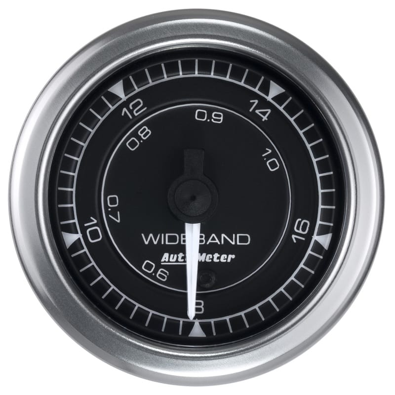 AutoMeter — GAUGE, AIR/FUEL RATIO-WIDEBAND, ANALOG, 2 1/16", 8:1-18:1, STEPPER MOTOR, CHRONO
