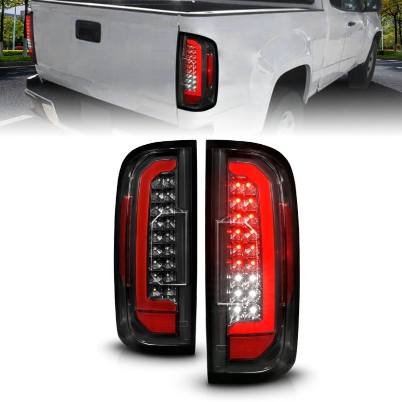 ANZO — ANZO 15-21 GMC Canyon Full LED Taillights w/ Red Lightbar Black Housing/Clear Lens
Tail Light Set