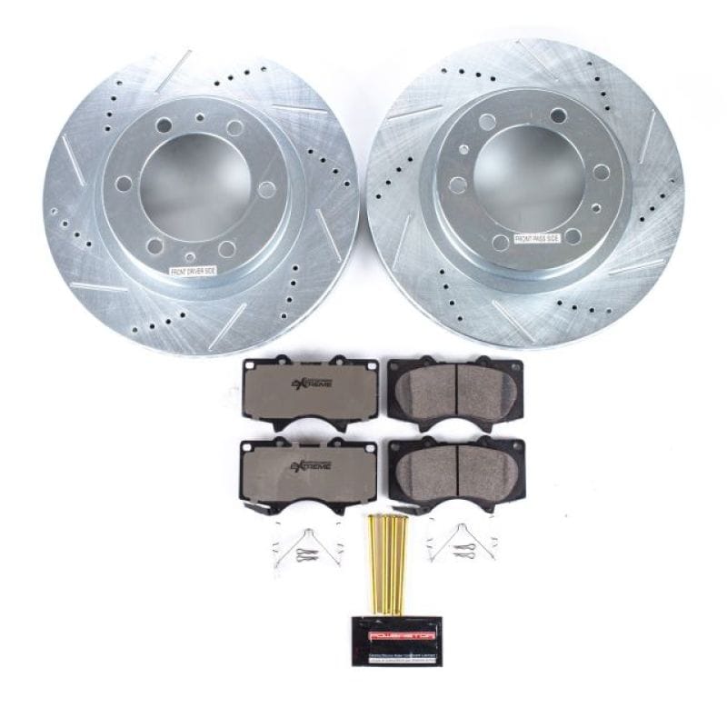 PowerStop — Z36 Truck and SUV Carbon-Fiber Ceramic Brake Pad and Drilled & Slotted Rotor Kit
