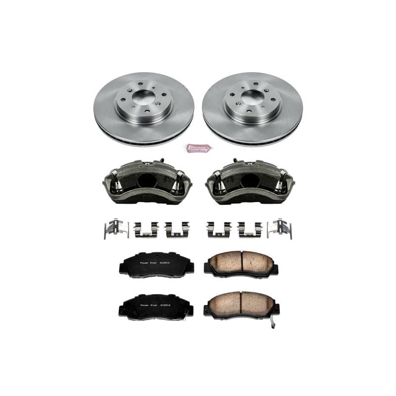 PowerStop — OE Stock Replacement Low-Dust Ceramic Brake Pad, Rotor and Caliper Kit